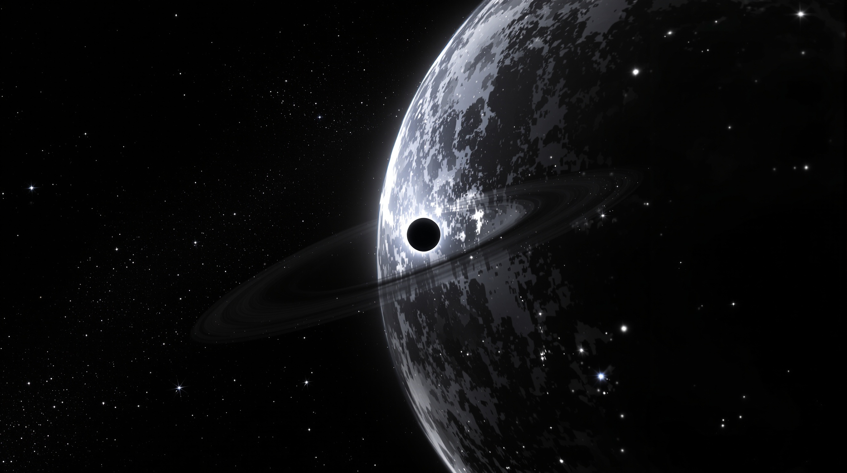exoplanet transit — distant world crossing a violet-rim sun